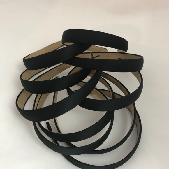 10 Pack Black Matte Satin Headbands, Bulk, Crafts, 2 Centimeters thick - Picture 6 of 8